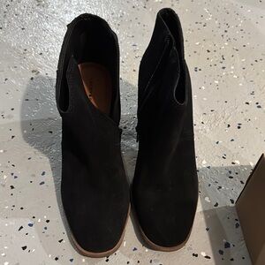 Lucky Brand Black Ankle Booties with Block Heel
